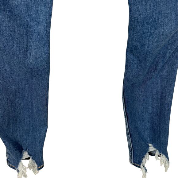 Hollister SZ 11R Hi-Rise Super Skinny Jeans Distressed Stretch Chewed Hems Blue - Picture 7 of 11